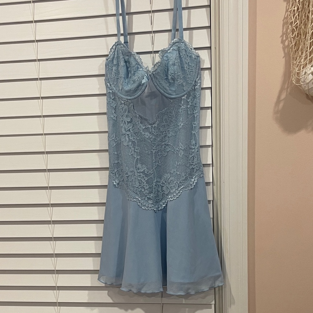 Edikted Light Blue Lace Slip